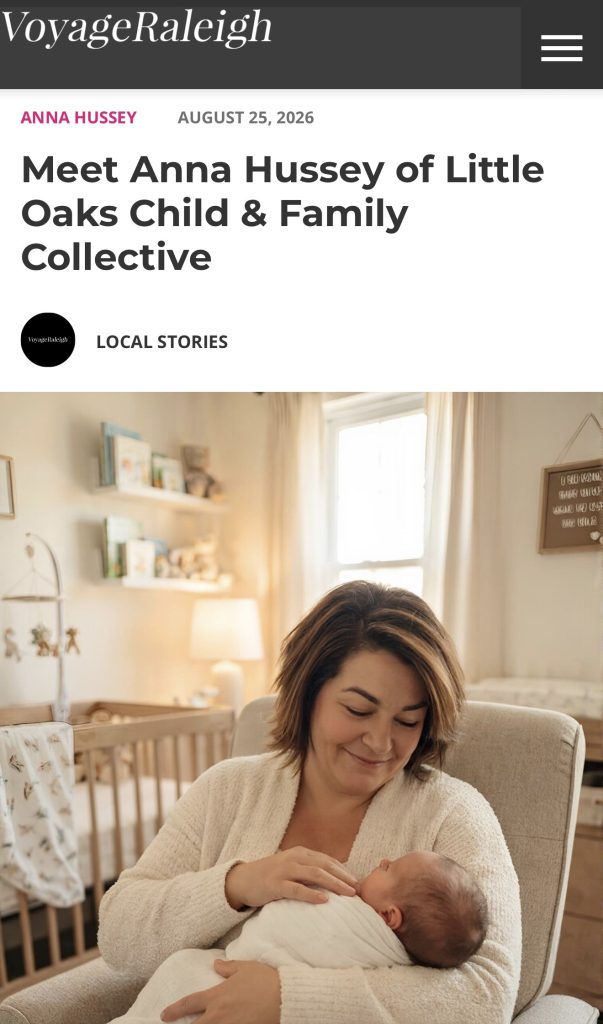 Little Oaks Child & Family Collective featured in Voyage Raleigh: Inspiring new businesses in Raleigh, NC.